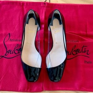 Christian Louboutin Provisore 55 Black Patent PVC Pump | NEW IN BOX | Size 38.5